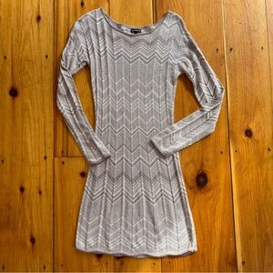 Express Metallic Chevron Knit Dress Size M